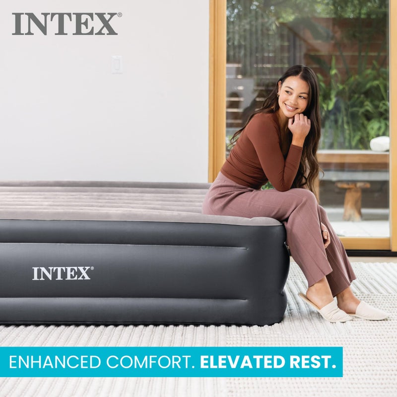Intex 64135ED Dura-Beam Plus Deluxe Pillow: Fiber-Tech â€“ Queen Size â€“ Built-in Electric Pump â€“ 16.5in Bed Height â€“ 600lb Weight Capacity - Image 4