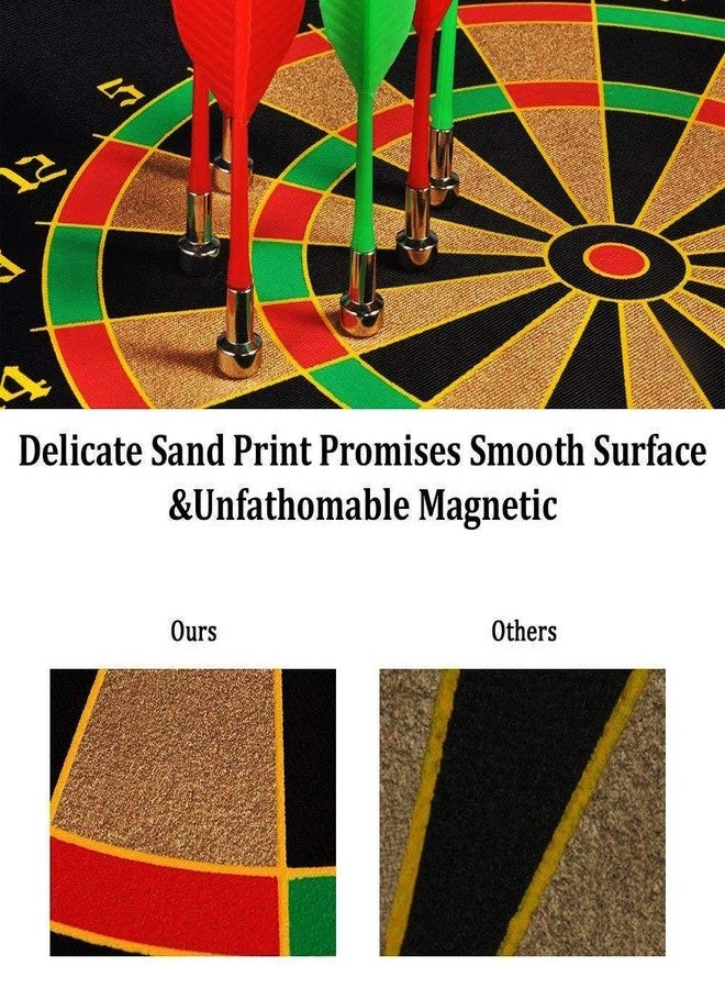 SLYK Magnetic Dart Board Game for Kids to Adults, Double Sided Magnet Dart Board with 6 Non Pointed Magnetic Darts (17 INCH) - Image 3