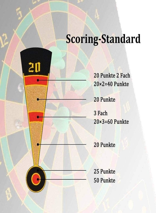 SLYK Magnetic Dart Board Game for Kids to Adults, Double Sided Magnet Dart Board with 6 Non Pointed Magnetic Darts (17 INCH) - Image 4