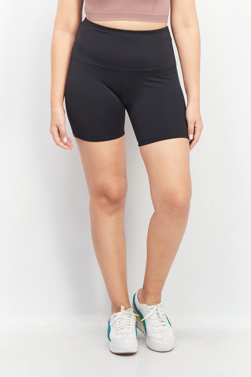 Onzie Women Plain Pull On Basic Shorts, Black - Image 1