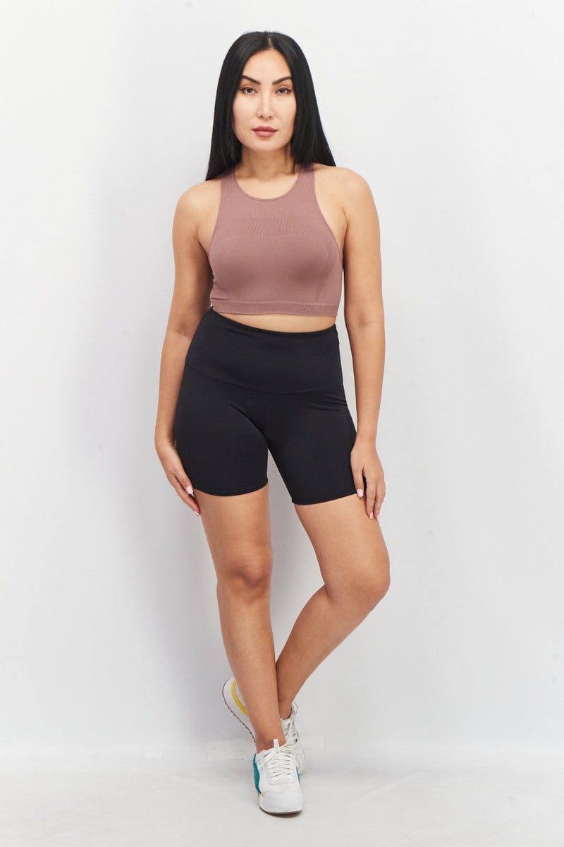 Onzie Women Plain Pull On Basic Shorts, Black - Image 4