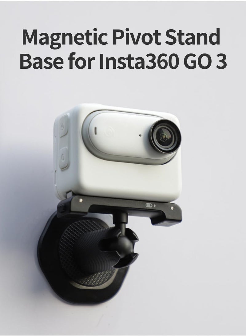 Excefore Adapter Camera Mount for Osmo Pocket 3, Quick Release Car Body Magnetic Holder, Metal Magnetic Dock Expansion Conversion Adapter, for Insta360 Go3 Steering Stand  - Image 3