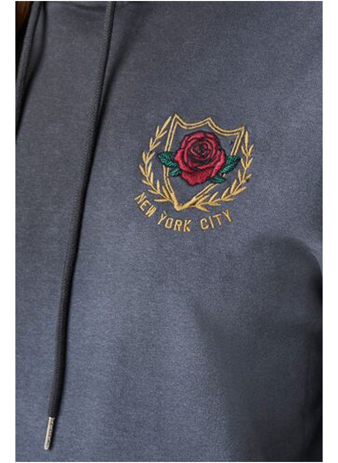 FOREVER 21 - New York Graphic Fleece Hoodie - Image 1