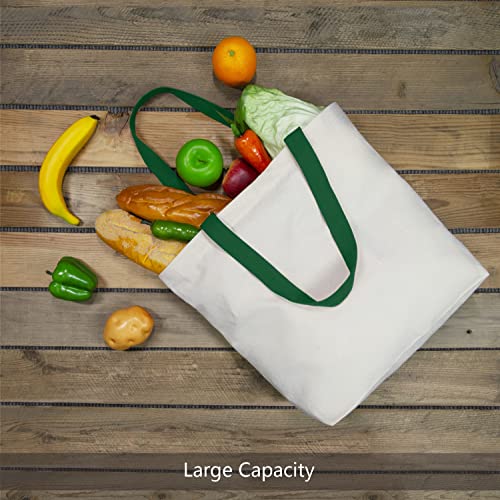 TOPDesign 2-Pack Canvas Tote Bags with Magnetic Snap, Reusable Grocery Shopping Bags, DIY Your Creative Designs - Image 4