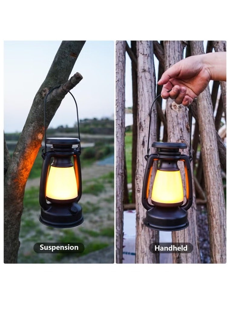 Classic Solar-Powered Rechargeable Camping Lantern Vintage Style for Hiking, Hunting, and Fishing. 3 Modes and eco-friendly for outdoor adventures  - Image 5