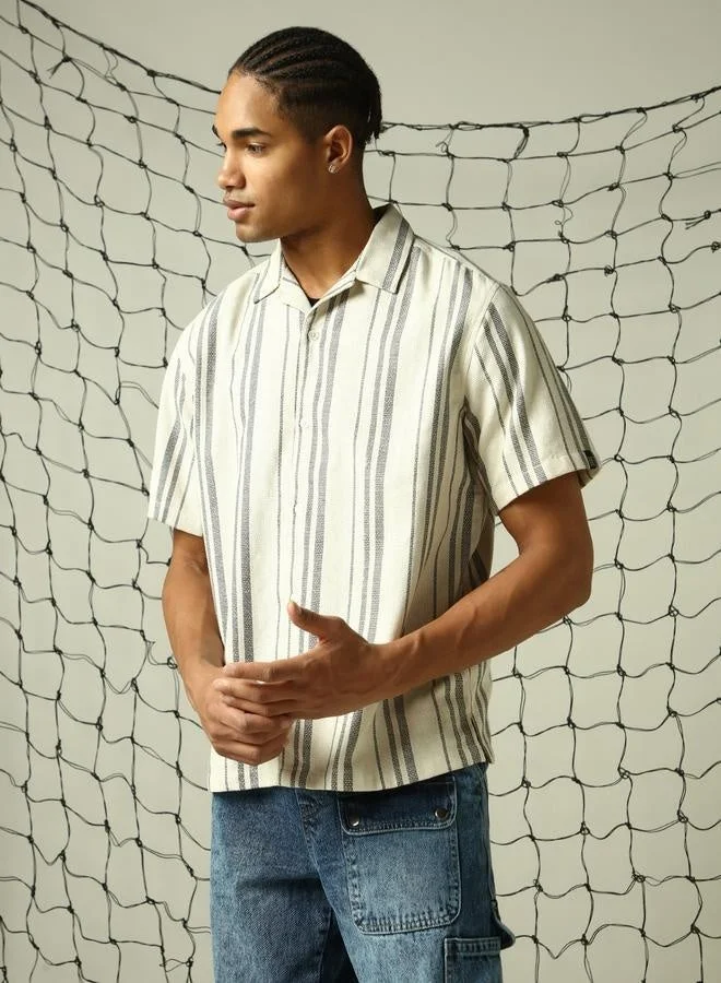 هوبرهولمي قميص أبيض رجالي للاستخدام اليومي