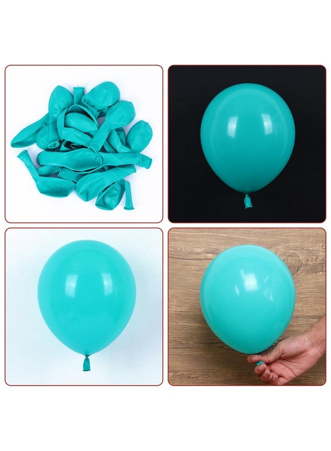 RUBFAC 129pcs Teal Blue Balloons Different Sizes 18 12 10 5 Inch Latex Turquoise Teal Balloon Garland Arch for Party Decoration Birthday Wedding Engagements Anniversary Baby Shower Party Supplies - Image 3