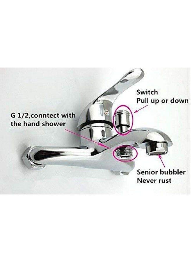 DRIZZLE Single Lever Bathroom Wall Mixer 2in1 for Hot and Cold Water - Chrome - Image 2
