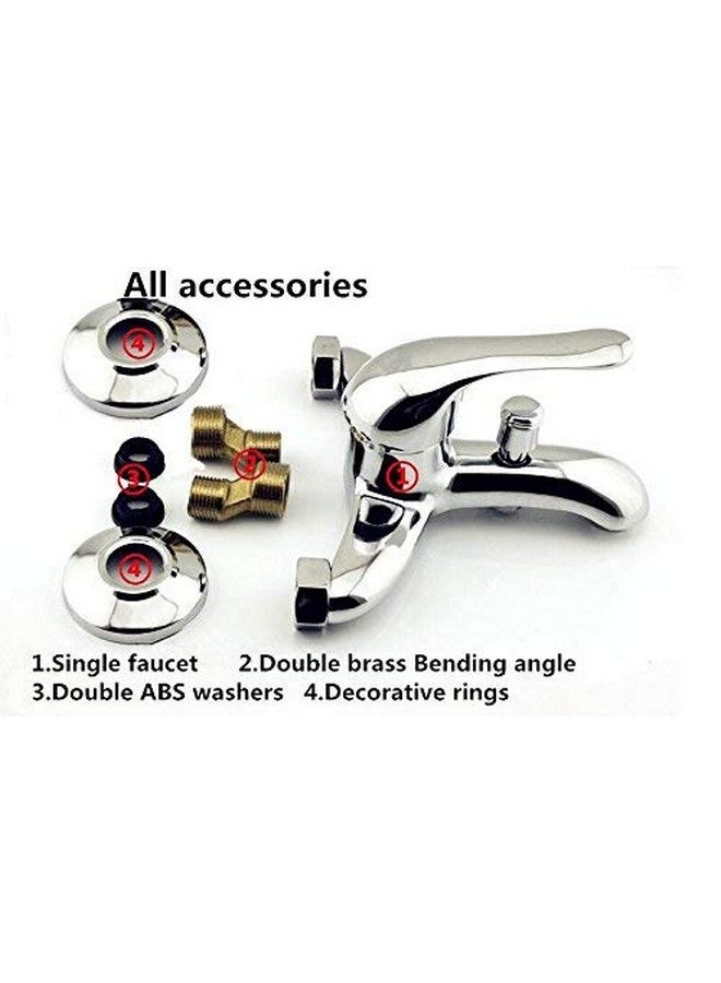 DRIZZLE Single Lever Bathroom Wall Mixer 2in1 for Hot and Cold Water - Chrome - Image 3