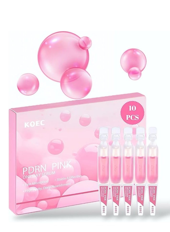 ك أو إي سي PDRN Pink One Day Serum ، حمض السلمون الحمض النووي ، أمبولة PDRN ، الكولاجين ، الجلوتاثيون ، حمض الهيالورونيك - إشراق البشرة ، سريع الامتصاص 10 قوارير - 1 عبوة - Image 1