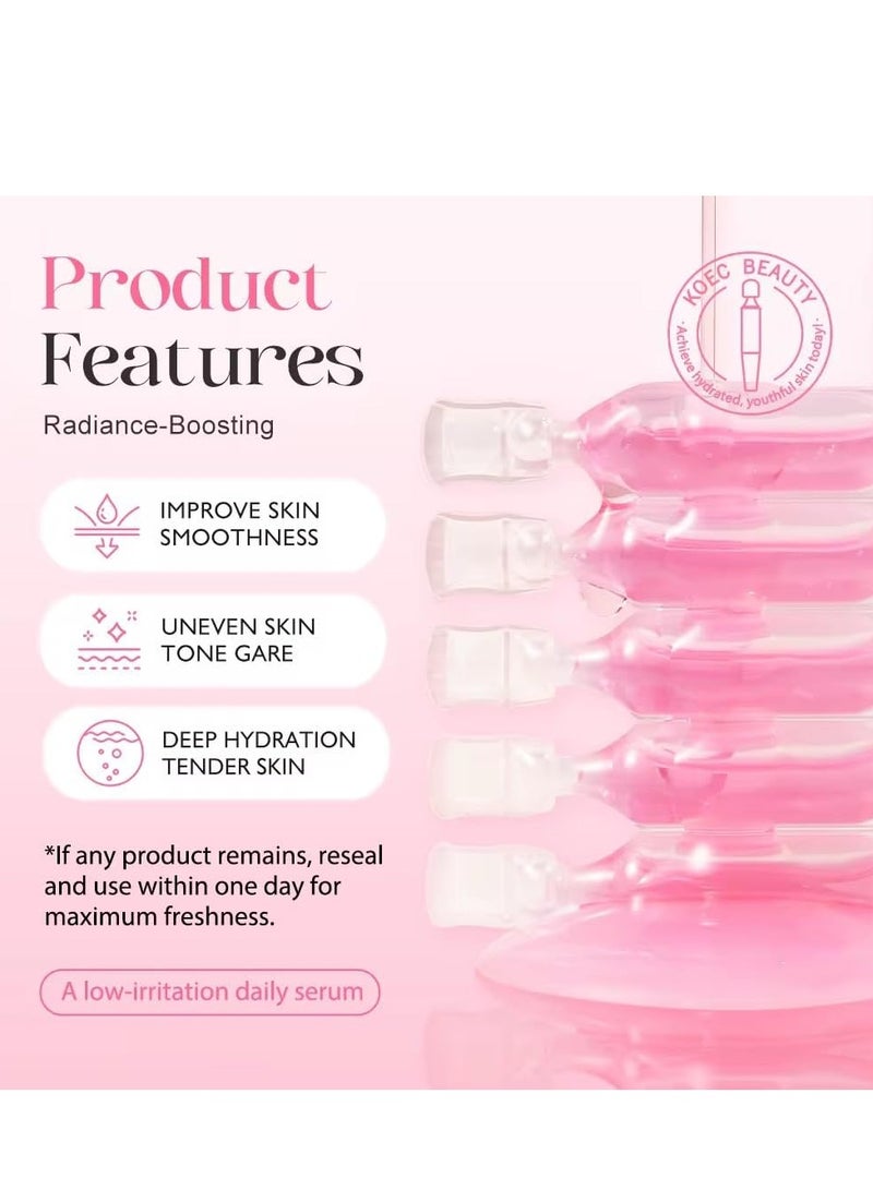 ك أو إي سي PDRN Pink One Day Serum ، حمض السلمون الحمض النووي ، أمبولة PDRN ، الكولاجين ، الجلوتاثيون ، حمض الهيالورونيك - إشراق البشرة ، سريع الامتصاص 10 قوارير - 1 عبوة - Image 2
