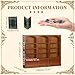 Chivertion 112 Scale Dollhouse Miniature Wooden Bookshelf with 48 Pcs Miniatures Books Mini Bookcase Tiny Books for Dollhouse Mini Library Furniture Decoration GiftBrown - Image 4