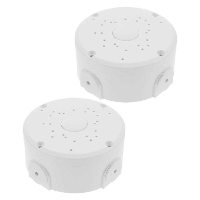 2PCS Security Camera Mount: Wall Mount Bracket & Junction Box - Weatherproof Outdoor Camera Holder for CCTV Systems - Angle Mounting Plate - Image 1