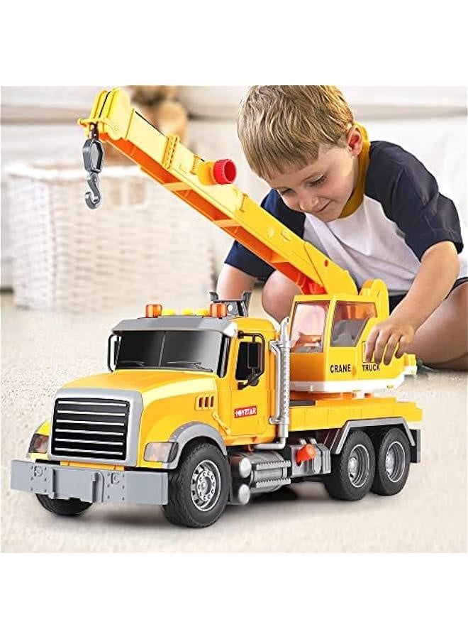 Toys for 3 Years Old Boys Girls Kids,Construction Toy Crane Truck with Lights and Sounds  - Image 1