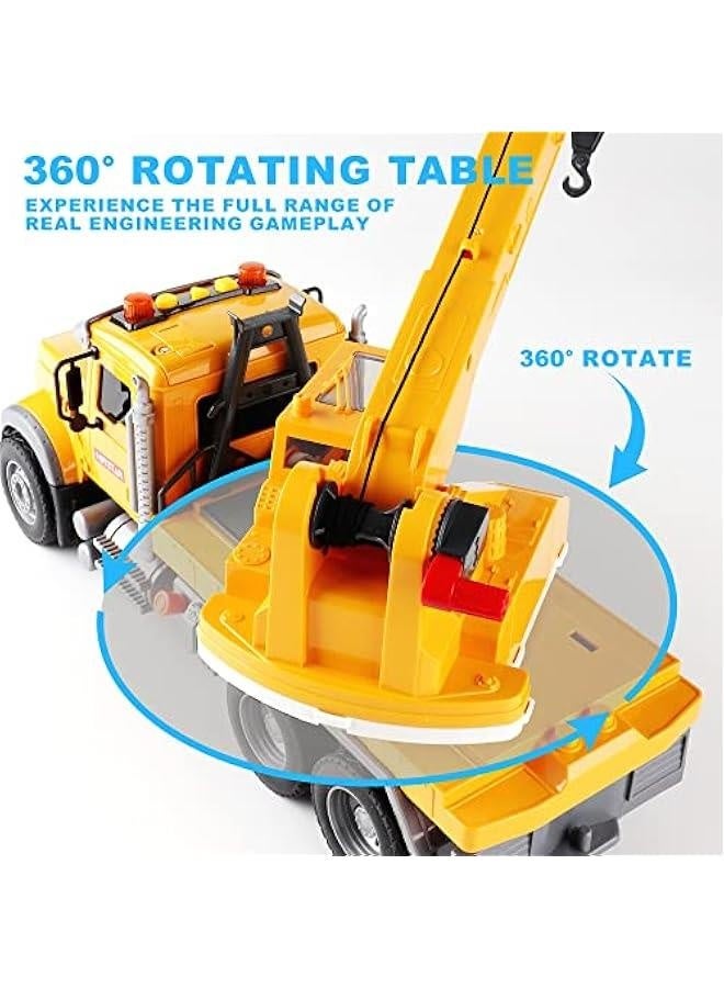 Toys for 3 Years Old Boys Girls Kids,Construction Toy Crane Truck with Lights and Sounds  - Image 4
