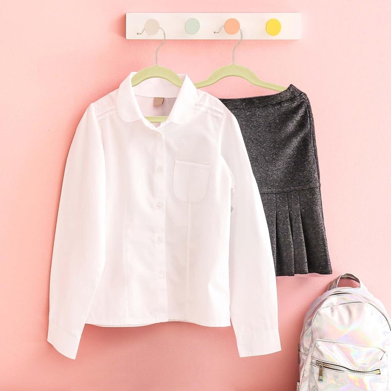 HOUSE DAY 50 Pack Beige Velvet Baby Hangers - Durable Non-Slip Hangers for Infant & Toddler Clothes - Image 5