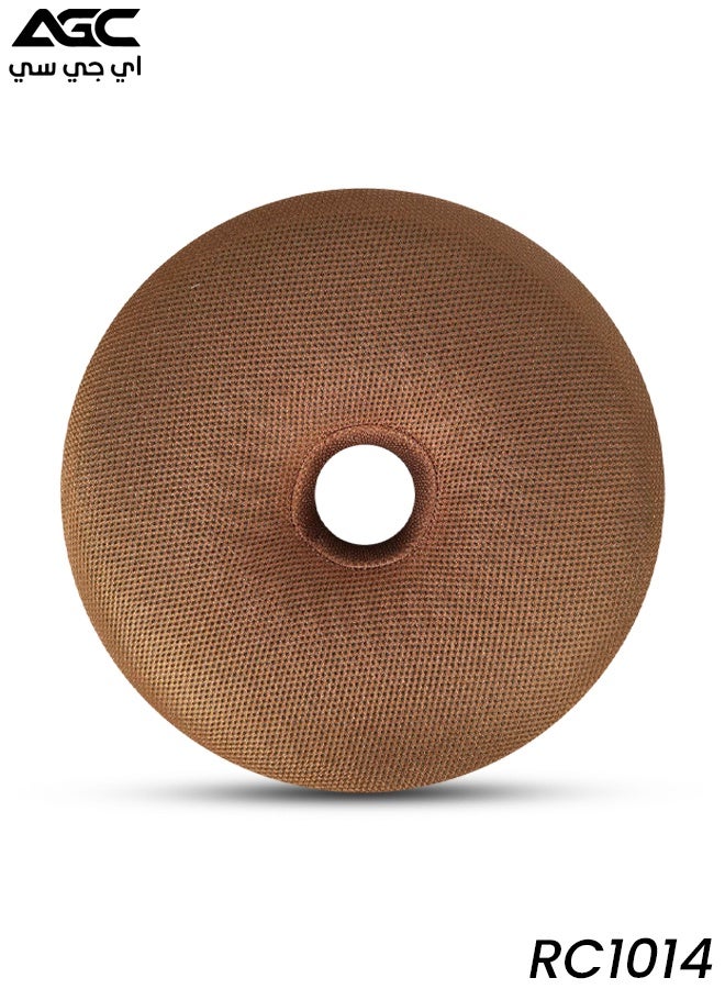 Agc Orthopedic Round Ring Seat Cushion with Gel Memory Foam Donut Pillow for Tailbone Pressure Relief Anti-Slip Base, Washable Breathable Cover For Office Chair, Car Seat, Home, Wheelchair, Travel - RC1014 - Image 1