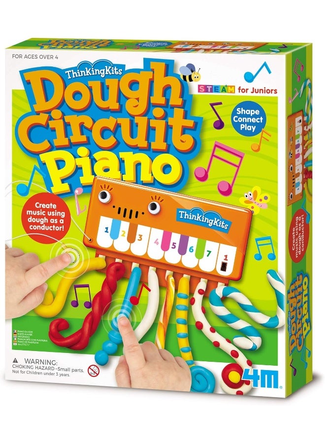 4M ThinkingKits Dough Circuit Piano – Conductive Dough Circuit Building Kit with Piano Module, Dough, Musical Cards & Crayons – Fun STEM Craft for Kids Ages 4+ | 00-04916 - Image 1