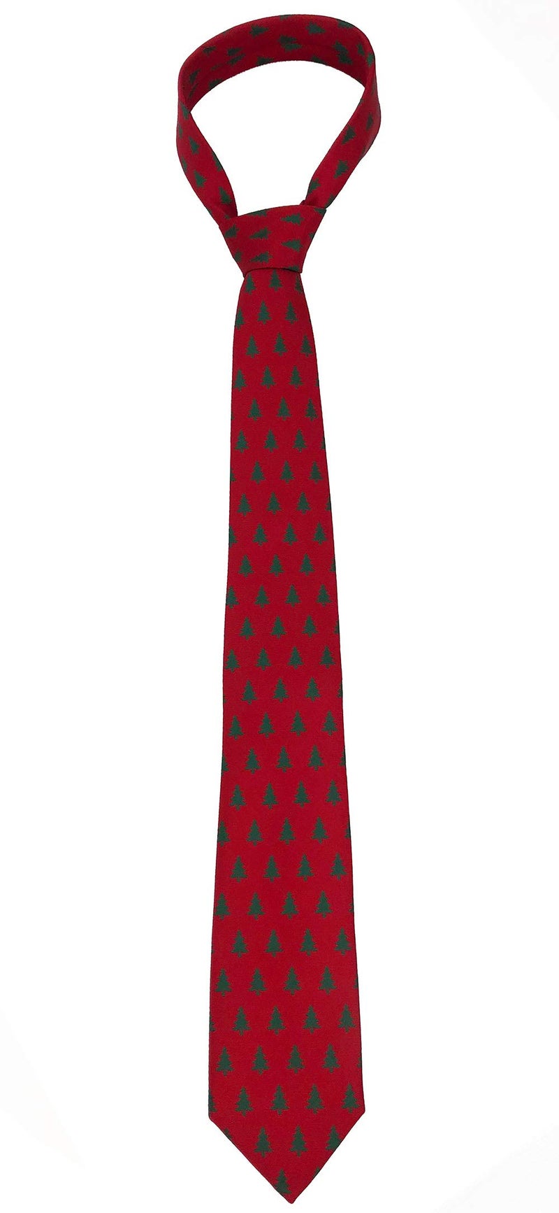 Kebocis Boy's Holiday Ties Christmas Tree Tie Season Party Necktie Novelty Fun Tie, Red - Image 4