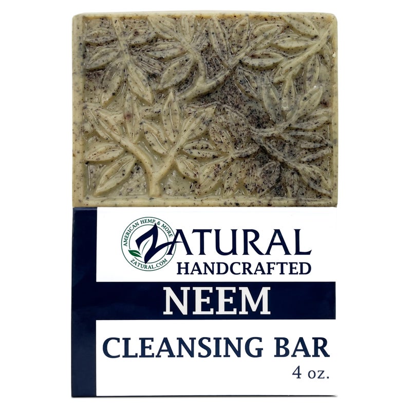 Zatural Neem Soap Bar Ultra-Sensitive Skin-Soothing Therapy for Skin Irritation, Itching, Flaking, and Dryness (3 Count) - Image 2