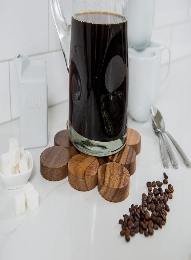 ليبر أنترناشونال قاعدة خشبية منقطة من خشب الأكاسيا من ليبر إنترناشونال للأواني والمقالي والأطباق الساخنة، 8 بوصات × 8 بوصات × 1/2 بوصة - Image 4