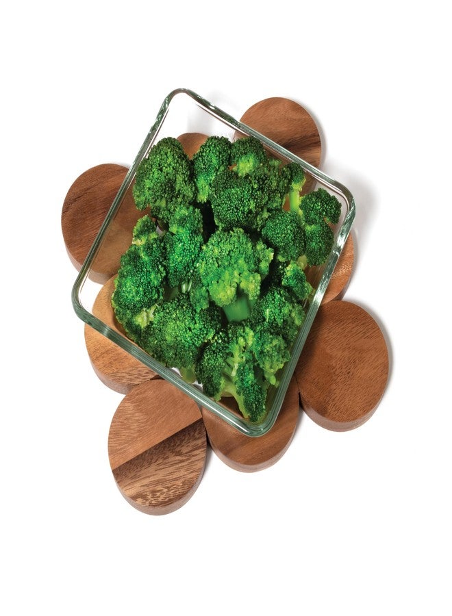 ليبر أنترناشونال قاعدة خشبية منقطة من خشب الأكاسيا من ليبر إنترناشونال للأواني والمقالي والأطباق الساخنة، 8 بوصات × 8 بوصات × 1/2 بوصة - Image 2