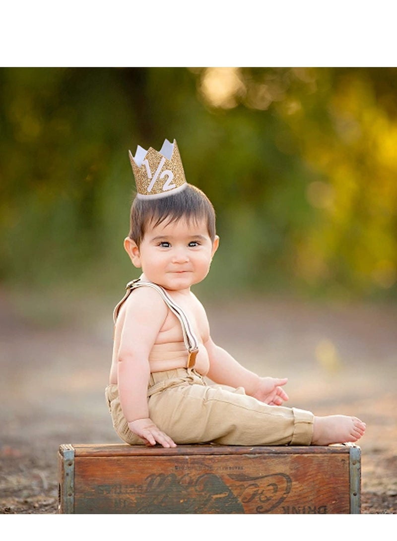 Excefore Birthday Party Crown, Golden Hat, Adjustable and Reusable, Royalty Decorations, Crown Supplies, for Kids Adults - Image 3
