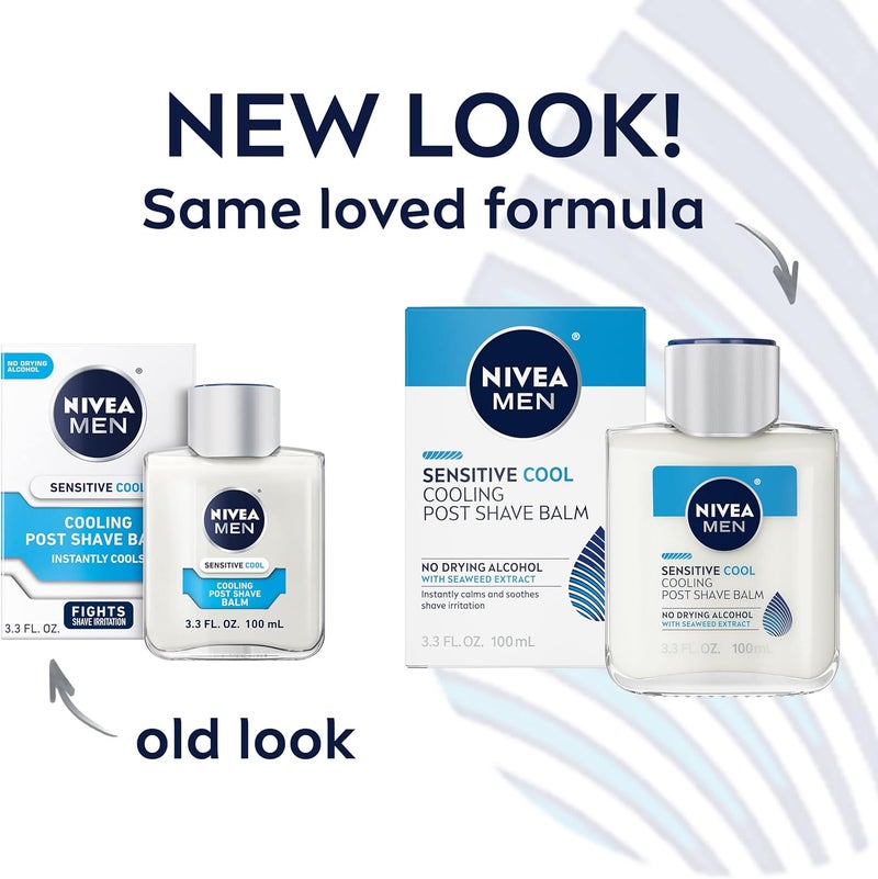 NIVEA MEN Nivea For Men Sensitive Cooling Post Shave Balm 33 oz by Nivea Men 100 ml 3 Count Pack of 1 - Image 3