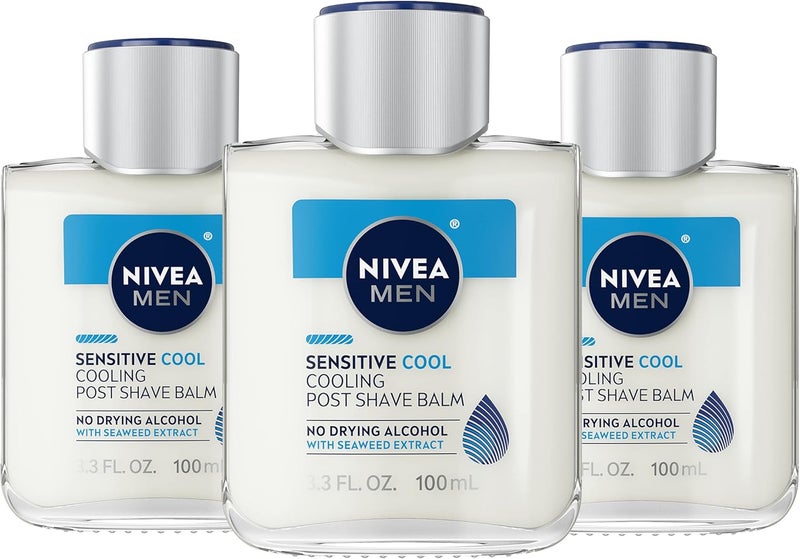 NIVEA MEN Nivea For Men Sensitive Cooling Post Shave Balm 33 oz by Nivea Men 100 ml 3 Count Pack of 1 - Image 1
