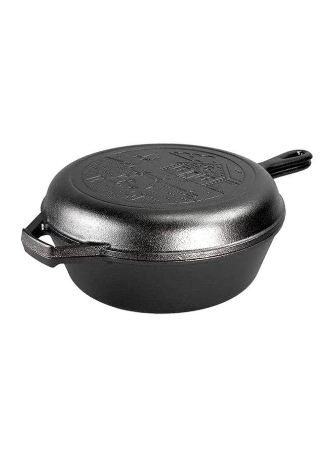 LODGE - Lodge Cast Iron Wanderlust Series Cabin Combo Cooker 3.2 Quart​ Black - Image 1