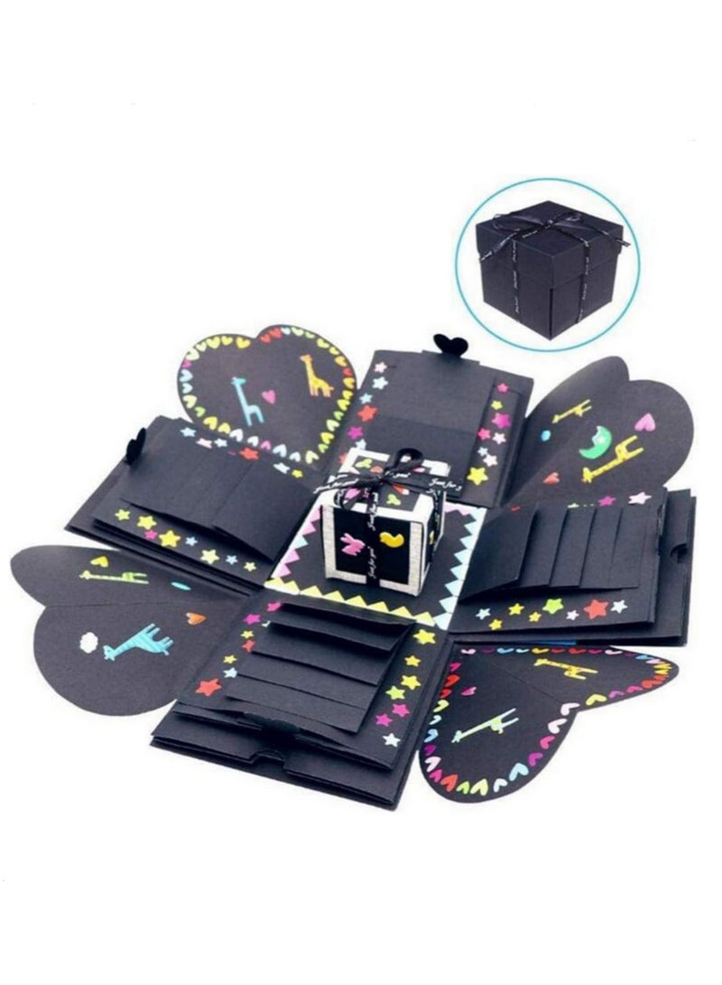 DIY Surprise Love Explosion Box Anniversary Scrapbook Photo Album Gift for Birthday, Wedding, Valentine Day Handmade Exploding Memory Box for Couples, Girlfriend, Boyfriend - Image 3