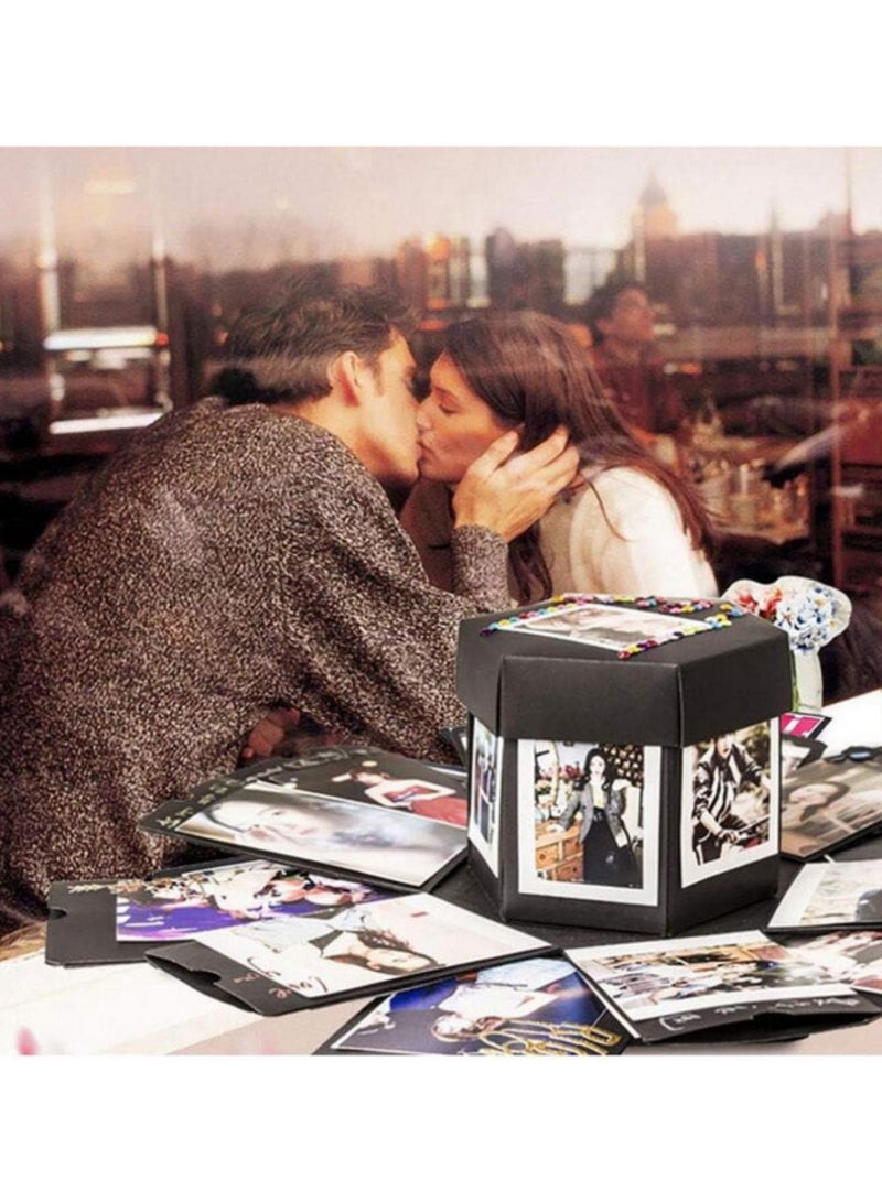 DIY Surprise Love Explosion Box Anniversary Scrapbook Photo Album Gift for Birthday, Wedding, Valentine Day Handmade Exploding Memory Box for Couples, Girlfriend, Boyfriend - Image 5