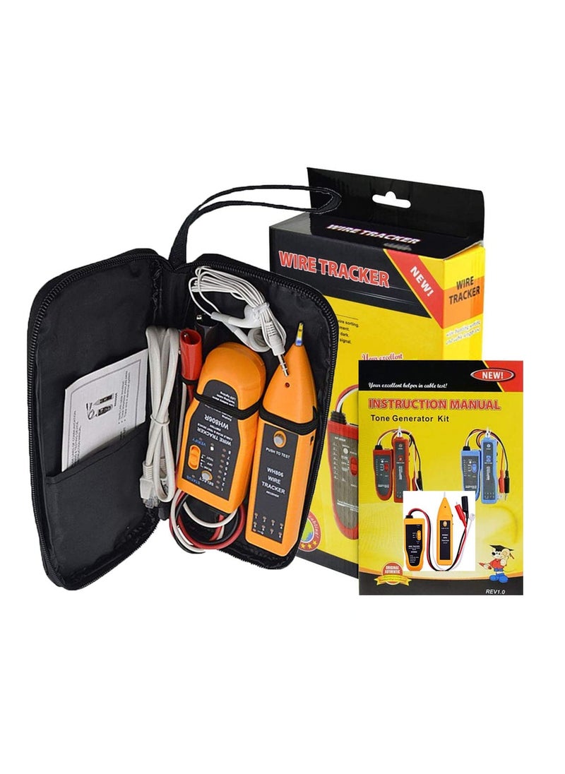 iMBAPrice iMBAPrice IMBAWH806R Wire Tracker for Network RJ45 UTPSTPCat5Cat6 and Telephone RJ11 Line Finder Diagnose Tone Tracer Cable Tester  - Image 1