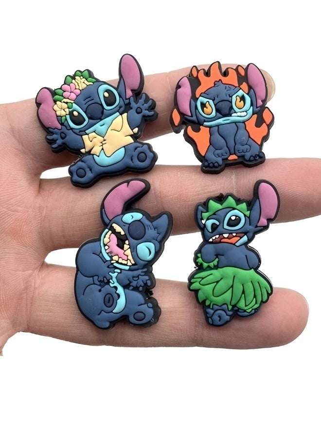 10 PCS Crocs Shoe Decoration Charms Stitch Series Charms Shoes Charm for Crocs Hole Hole Shoe for Kids Boys Girls Men Women Party Supplies - Image 4