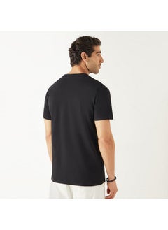 Iconic Iconic Typographic Print T-shirt with Short Sleeves  - Image 3
