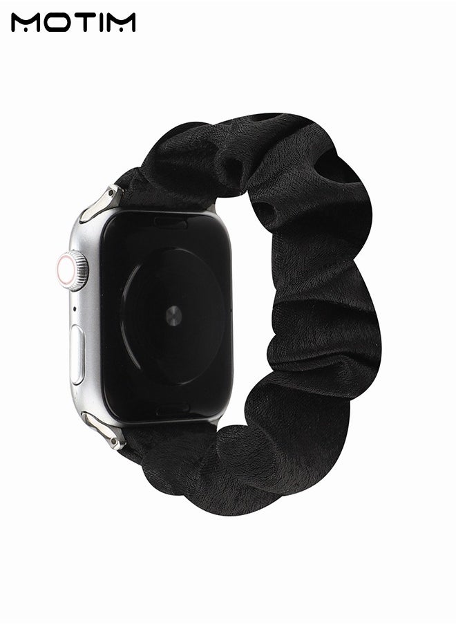 Motim - Compatible with Apple Watch Band, Elastic Scrunchy Replacement Strap for iWatch Bands 42mm 44mm 45mm 49mm, Stretchy Solo Loop Bands Women Bracelet Strap for iWatch Series 10/9/8/7/6/5/4/3/2/1/SE - Image 1