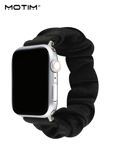 Compatible with Apple Watch Band, Elastic Scrunchy Replacement Strap for iWatch Bands 42mm 44mm 45mm 49mm, Stretchy Solo Loop Bands Women Bracelet Strap for iWatch Series 10/9/8/7/6/5/4/3/2/1/SE