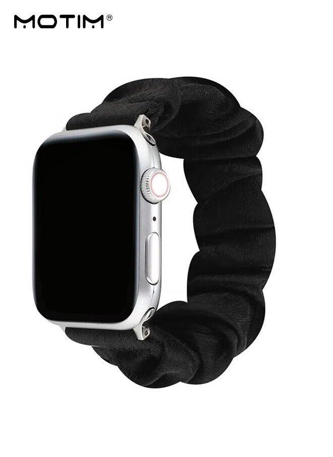 Motim - Compatible with Apple Watch Band, Elastic Scrunchy Replacement Strap for iWatch Bands 42mm 44mm 45mm 49mm, Stretchy Solo Loop Bands Women Bracelet Strap for iWatch Series 10/9/8/7/6/5/4/3/2/1/SE - Image 1