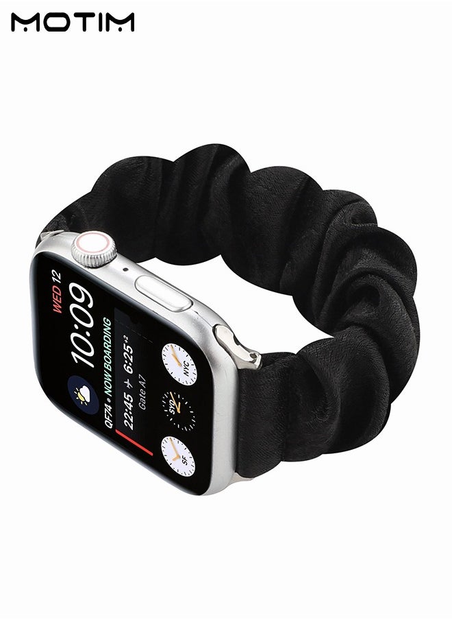 Motim - Compatible with Apple Watch Band, Elastic Scrunchy Replacement Strap for iWatch Bands 42mm 44mm 45mm 49mm, Stretchy Solo Loop Bands Women Bracelet Strap for iWatch Series 10/9/8/7/6/5/4/3/2/1/SE - Image 1