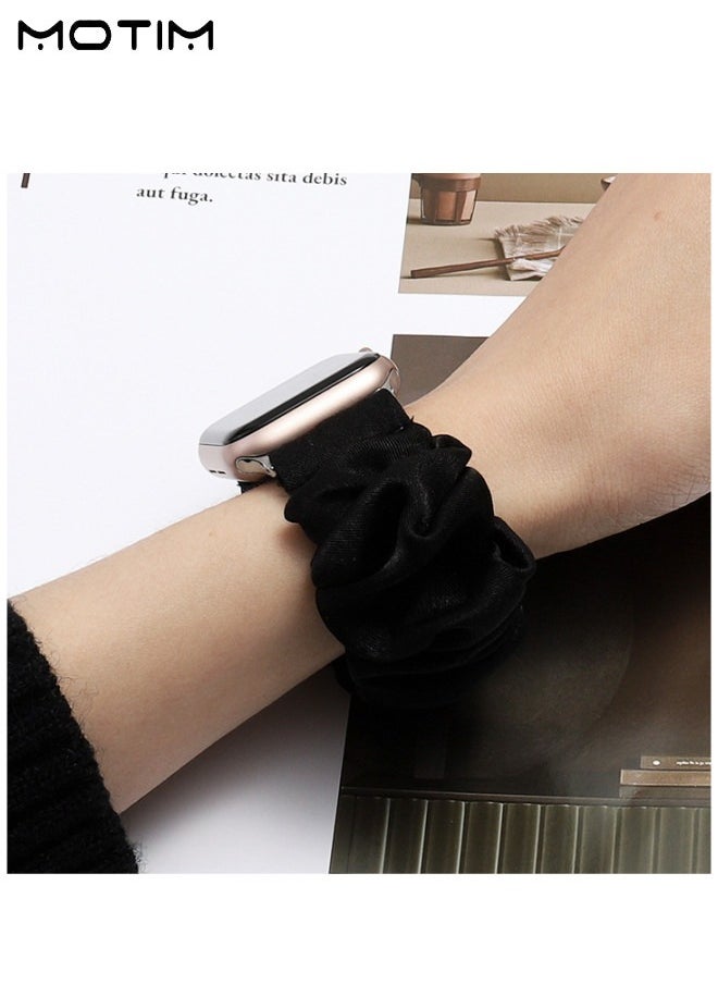 Motim - Compatible with Apple Watch Band, Elastic Scrunchy Replacement Strap for iWatch Bands 42mm 44mm 45mm 49mm, Stretchy Solo Loop Bands Women Bracelet Strap for iWatch Series 10/9/8/7/6/5/4/3/2/1/SE - Image 1