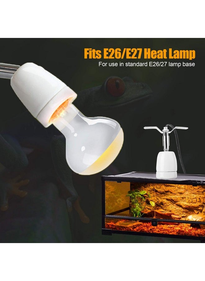 CHICIRIS - CHICIRIS 300W Lamp Socket, 360° Rotatable Heating Light Adjustable Bracket Kit with One-Button Switch, E26/E27 Ceramic Lamp Holder, for Aquarium, Lizard, Tortoise, Snake (Without - Image 1