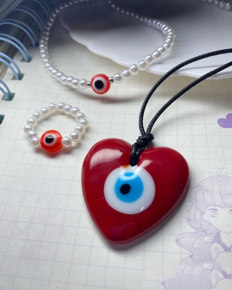 Selling Devil'S Eye Pendant Necklace Wax Rope Turkish Blue Eyes Round Drop-Shaped Necklace - Image 4