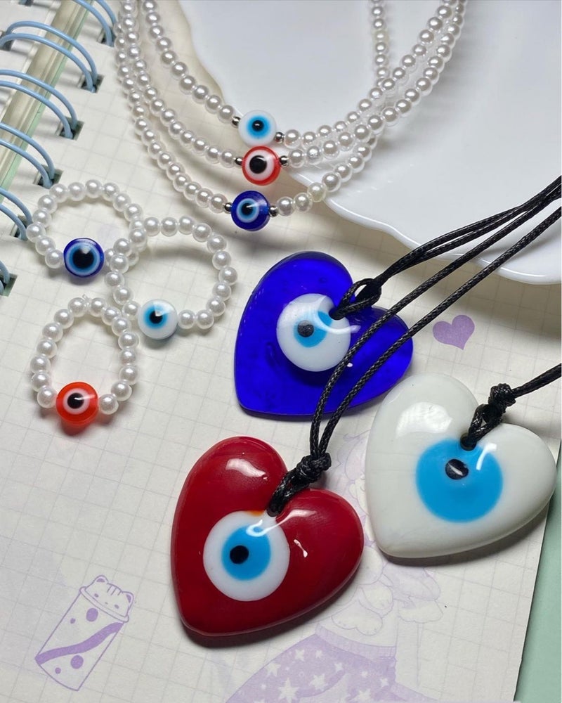 Selling Devil'S Eye Pendant Necklace Wax Rope Turkish Blue Eyes Round Drop-Shaped Necklace - Image 3