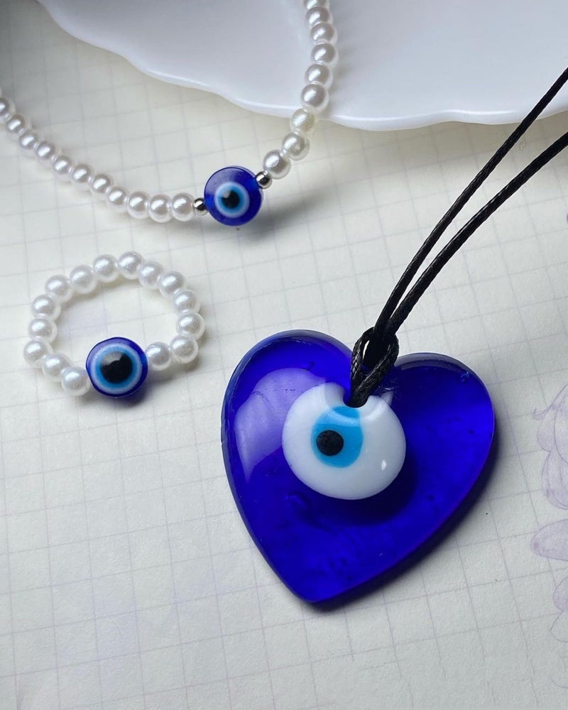 Selling Devil'S Eye Pendant Necklace Wax Rope Turkish Blue Eyes Round Drop-Shaped Necklace - Image 1