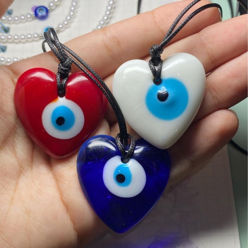 Selling Devil'S Eye Pendant Necklace Wax Rope Turkish Blue Eyes Round Drop-Shaped Necklace - Image 2