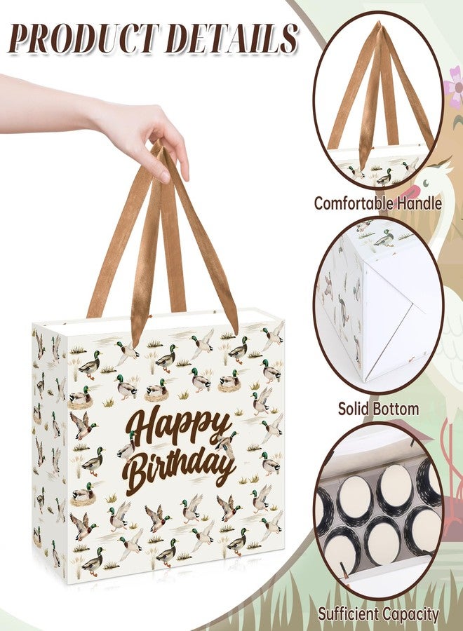 LUUFILx Mallard Duck Birthday Gift Bag for Boys Girls Duck Hunting Birthday Gift Wrap Bag Set with Handle Mallard Wrapping Paper Greeting Card for Kids Baby Shower Hunting Party Favors Decorations Supplies - Image 5