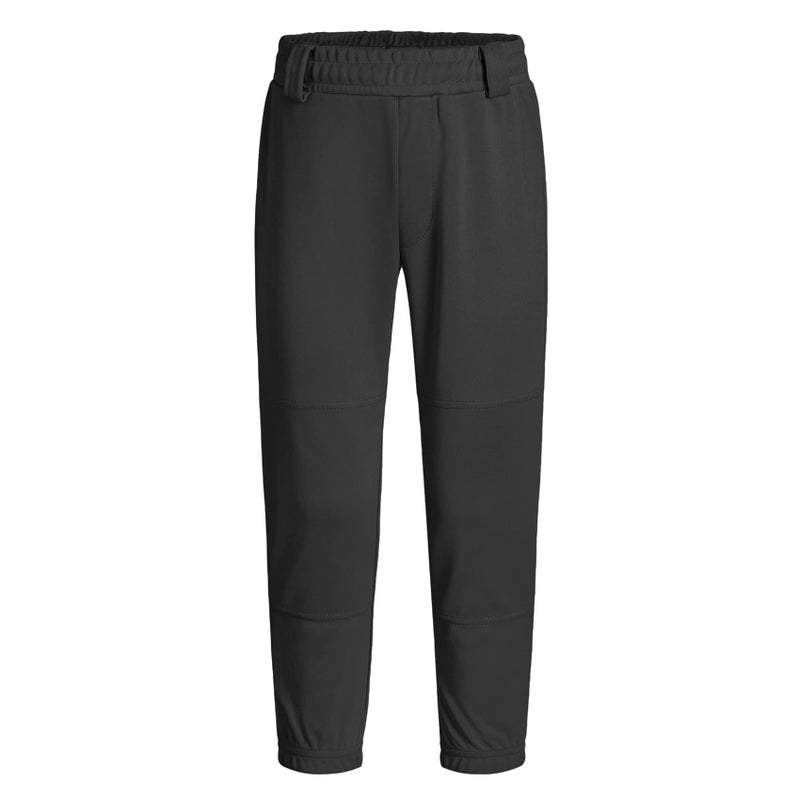 QBK Youth Toddler Baseball Pants Softball Pants Kids Tee Ball Pants for Boy Girl 2T-17Yearsï¼ˆBlack 6Tï¼‰ - Image 1