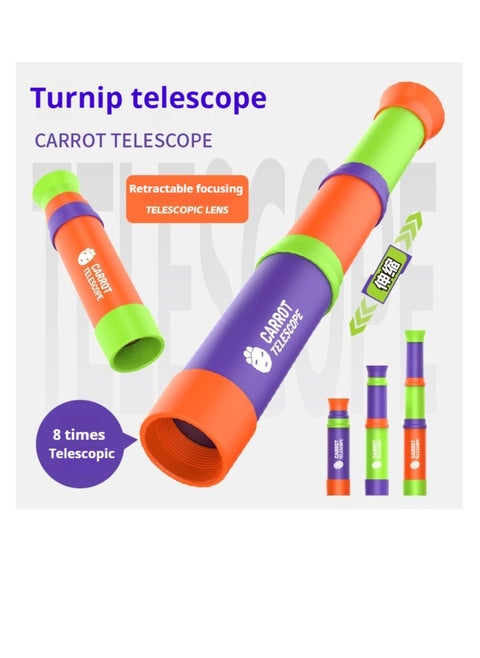 Plastic mini portable telescope toy, adjustable monocular telescope party supplies toy, children's educational puzzle toy