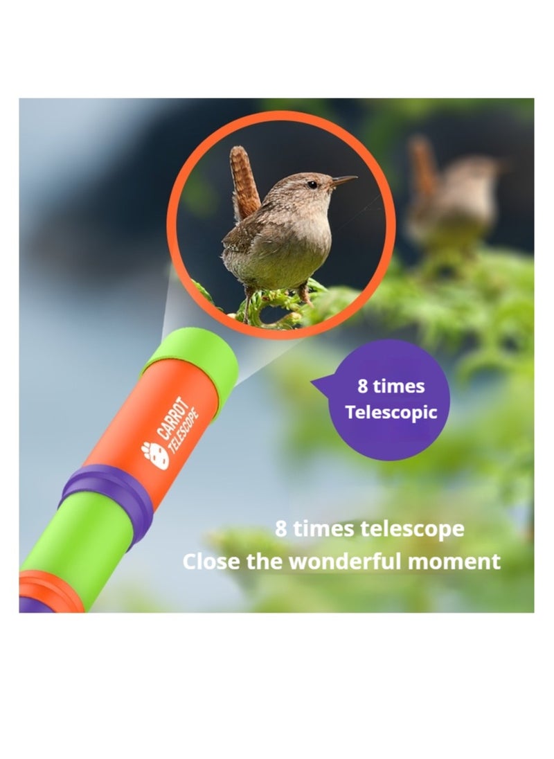 null - Plastic mini portable telescope toy, adjustable monocular telescope party supplies toy, children's educational puzzle toy - Image 1
