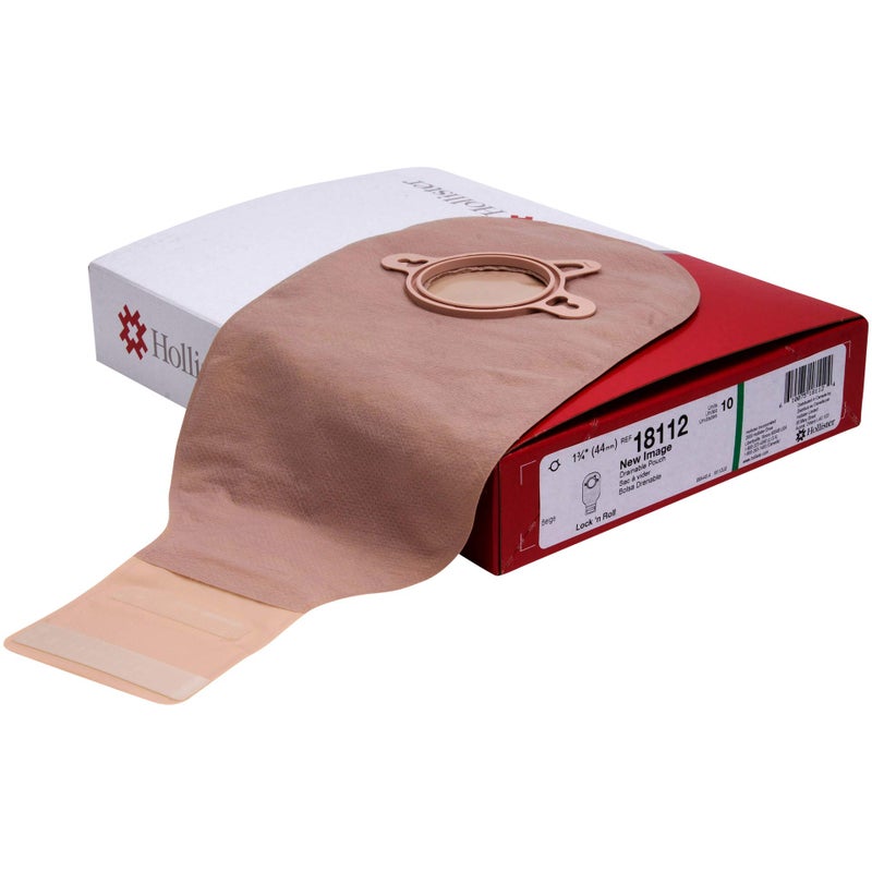 New Image Drainable 12"L 2pc System Colostomy Pouch 1.75" Flange 18112, 10 Ct - Image 3